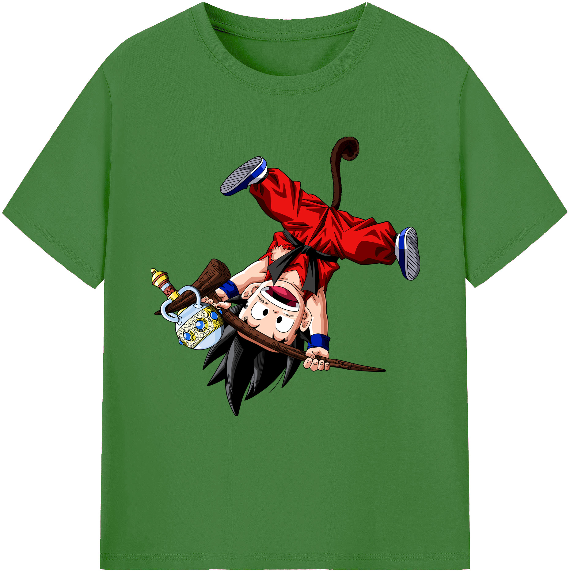 （画像用） ドラゴンボール 孫悟空（そん ごくう）Son Goku カカロット DRAGON BALL Kakarotto レディースカジュアルプリントTシャツ（綿100％）